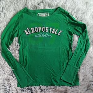 Aeropostale Bright Green Athletics Tee